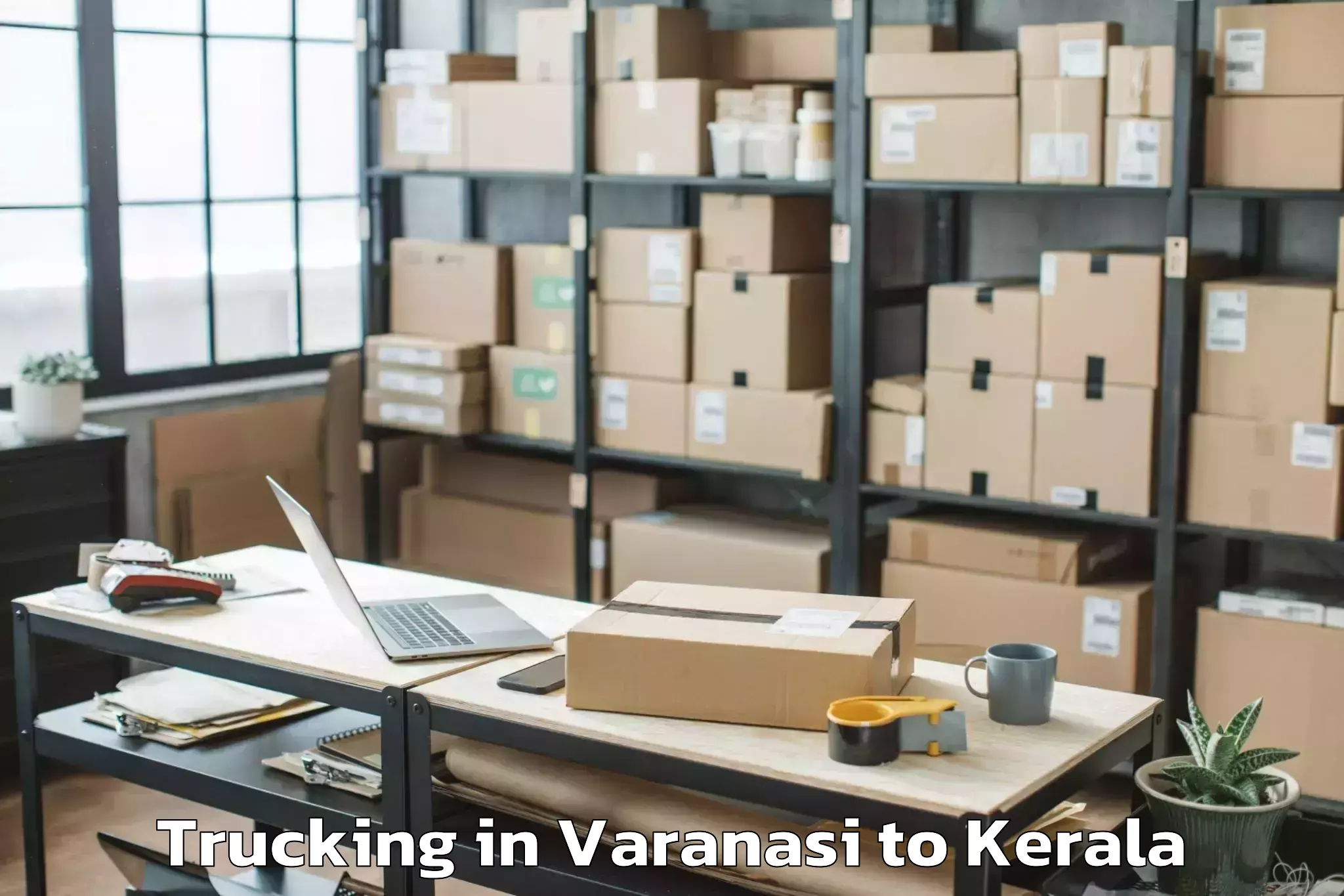 Top Varanasi to Kodungallur Trucking Available